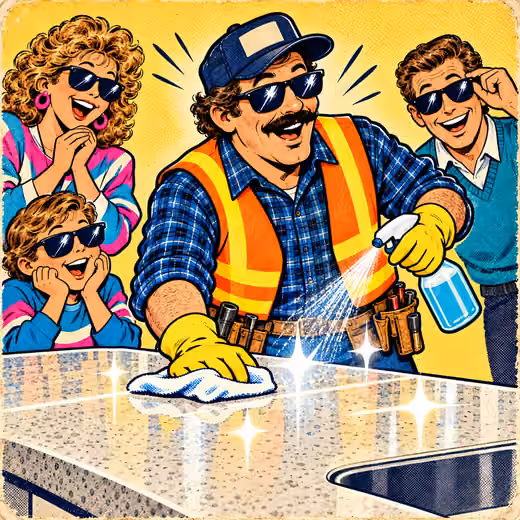 A counter so clean that everyone in the kitchen wears sunglasses